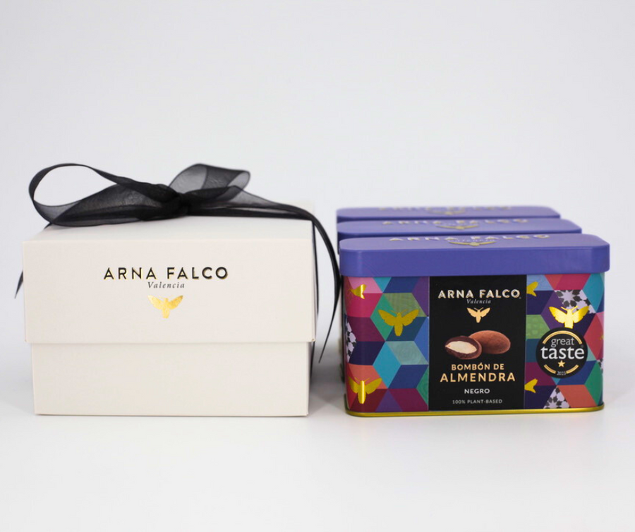 Gift Box: Set of 3 Tins - Almond Dragées - Dark