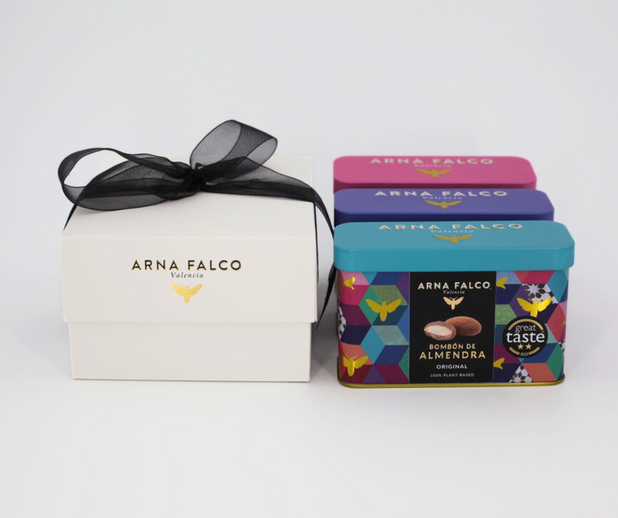Gift Box: Set of 3 Tins - Almond Dragées -  Mixed (Original, Blonde & Dark)